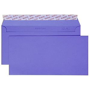 Elco 18833.53 Color Box met deksel en 250 enveloppen/verzendtas, zelfklevende sluiting, C5/6 DL, 100 g, paars, venster: nee