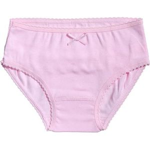 BABIDU Meisjesslip van 100% katoen, zachte en ademende stof met ruches aan de achterkant, elegant, comfortabel ondergoed voor meisjes en jongeren van 0 tot 16 jaar, onderbroek voor meisjes, Roze, 10