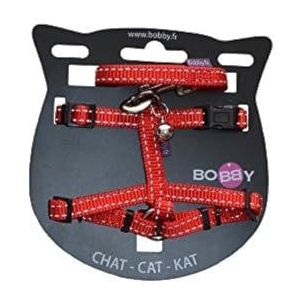 Bobby Cat Pack Harnas Plus Leash Safe, Rood