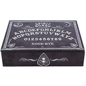 Nemesis Now Zwart-wit Spirit Board en Planchette sieraden opbergdoos met spiegel, MDF, one size