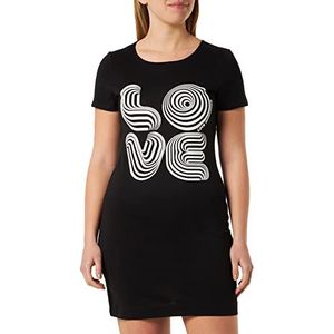 Love Moschino Dames Korte Mouwen A-lijn Jurk, Zwart, 40, zwart, 40