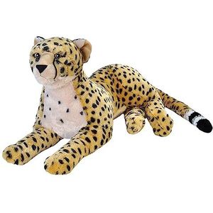 Wild Republic 18078 19553 Jumbo pluche cheeta, groot knuffeldier, pluche dier, cuddlekins, 76 cm