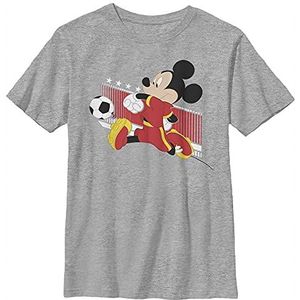 Disney Characters Belgium Kick Boy's Crew Tee, Athletic Heather, X-Small, Athletic Heather, XS