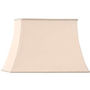 Pagode rechthoekige lampenkap diameter 25 x 15/18 x 10/17 cm beige/roze