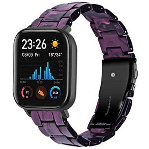 Chofit Bandjes compatibel met Amazfit GTS 4 Mini/GTS 2 Mini, 20 mm hars reservearmband voor Bip 3 Pro/Bip 3/GTS 3/GTS 2 Mini/GTS 2e/GTS 2, roestvrij staal 316L