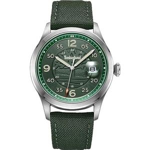 Timberland Heren analoog kwartshorloge met leren armband TDWGN2237504, groen, Modern