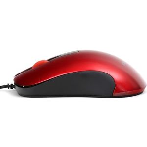 Optische USB-muis, 1000 dpi, XL-design, rood, ideaal voor gaming en kantoorwerk.