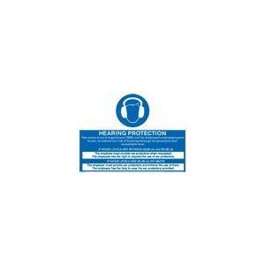 Viking Signs MP275-A3L-1M gehoorbeschermingsregels Sign, 1 mm Semi-Rigid Kunststof, 300 mm H x 400 mm W