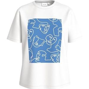 Visybil Faces O-Neck S/S T-shirt/Dfs, wit (snow white), XL