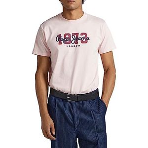 Pepe Jeans Heren Wolf T-shirt, Roze (Spritzer), S