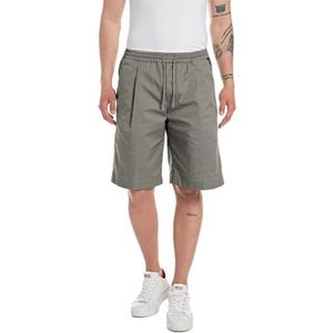 Replay Herenshorts, katoen, 705 Grey Military, 33W