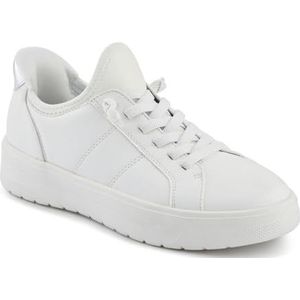 Jana Damesslip On Vegan sneakers, wit/zilver, 37 EU, Wit-zilver., 37 EU