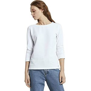 TOM TAILOR Denim Dames Sweatshirt met structuur 1023100, 10332 - Off White, L