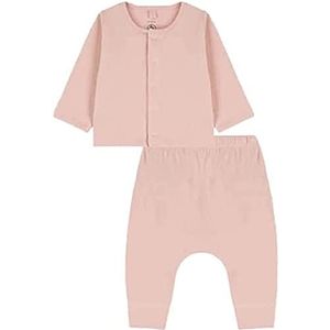 Petit Bateau Unisex Baby 2-delige set (2-pack), Roze Saline, 0 Maanden, Roze Saline, 0 Maand