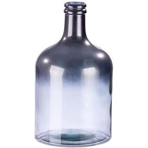 GILDE grote vaas bloemenvaas XL van gerecycled glas - decoratie woonkamer - Europese productie - kleur: zilver metallic met kleurverloop - hoogte 43 cm
