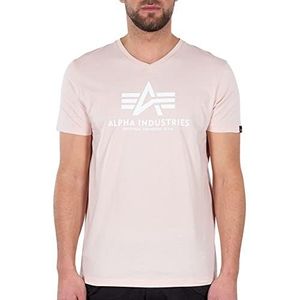 Alpha Industries Basic T-shirt met V-hals voor heren Pale Peach