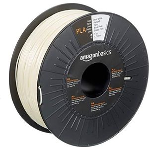 Amazon Basics PLA 3D-printerfilament, 1,75 mm, parelwit, spoel van 1 kg