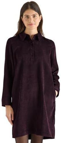 CECIL Corduroy jurk in effen kleur Eggplant red L