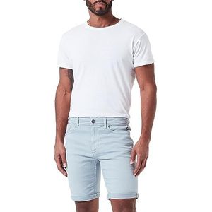 Blend Heren Jogg Denim Shorts, 164010 / Dusty Blue, L, 164010/Dusty Blue, L