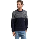 TOM TAILOR - Trui - Navy / Blauw Gemêleerd - Gebreide Truien