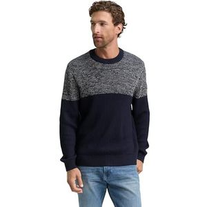 TOM TAILOR - Trui - Navy / Blauw Gemêleerd - Gebreide Truien