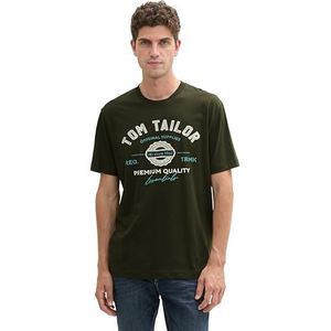 TOM TAILOR Heren T-shirt, 11172 - Dark Roze Green, M