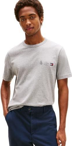 Tommy Hilfiger - Shirt - Navy - Ronde Hals - Kwartmouw