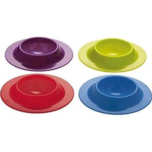 Colourworks KitchenCraft kleurrijke eierdopjes set, 4-delig - silicone, 9 x 9 x 4,2 cm
