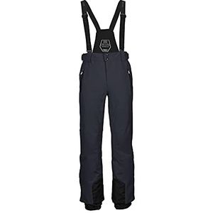 Killtec Heren functionele broek/skibroek met afneembare bandjes, randbescherming en sneeuwvanger - Enosh, zwart/blauw, M