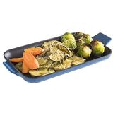 APS Serveerpan ""Cast Iron"" - Mini gietijzeren pan, geëmailleerd gietijzer, hoekig, B x D x H: 20 cm x 13 cm x 2 cm, stapelbaar, geschikt voor oven, kom, blauw