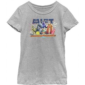 Pixar - Disney Little, Big Monsters at Work Mift Comedians Girls Short Sleeve Tee Shirt, Athletic Heather, X-Large, Athletic Heather, XL
