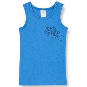 Sanetta Jongens saffier onderhemd in blauw met een dynamisch Monterstruck-Artwork, blauw, 92 cm