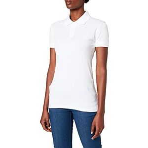 Trigema Dames Polo Shirt Elastaan, Unisex, Volwassenen - wit - Medium