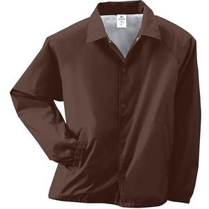 Augusta Sportswear Nylon Coach's Jacket/Gevoerd, Bruin, S