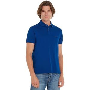 Tommy Hilfiger Herenpoloshirt met korte mouwen, regular fit, knoopsluiting, Blauw (Anker Blauw), XS