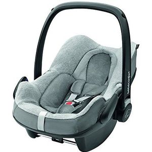 Bébé Confort Zomerovertrek van badstof, overtrek voor kinderautostoel Bébé Comfort Pebble Plus en Rock, Cool Grey