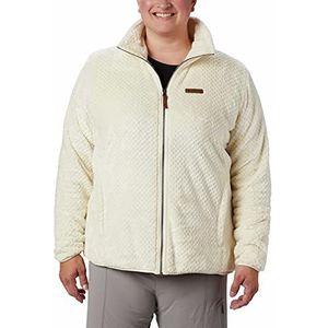 Columbia Womens Fire Side II Sherpa Full Zip Fleece Jacket, Chalk, 2X