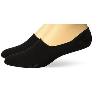 BOSS Mens 2 Pack No Show Cotton Blend Socks, Black Iron, 10 US