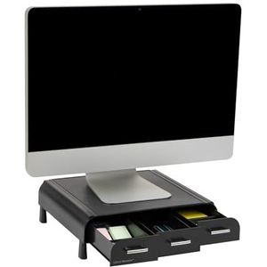 Mind Reader 'Perch' Pc Laptop iMac Monitor Stand en Bureau Organizer, Zwart