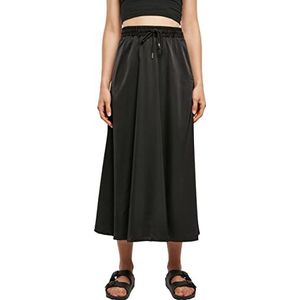 Urban Classics - Satin Lange rok - XS - Zwart