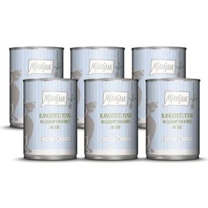 MjAMjAM - premium natvoer voor honden - geblancheerd rundvlees met gestoomde pompoen in saus, pak van 6 (6 x 380 g), naturel met extra vlees