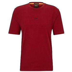 BOSS TChup Relaxed-Fit T-shirt voor heren, van stretchkatoen, met logo-print, rood, M