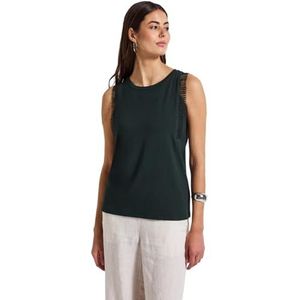 Street One - Mouwloze Top - Wit - Viscosemix