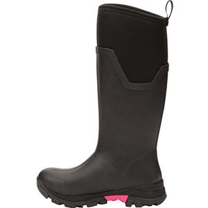 Muck Boots Arctic Ice Tall Agat Regenlaars voor dames, Zwart Hot Roze, 38.5 EU