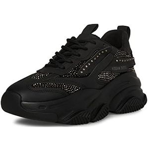 Steve Madden Damessneakers, Zwarte strassteentjes, 37 EU