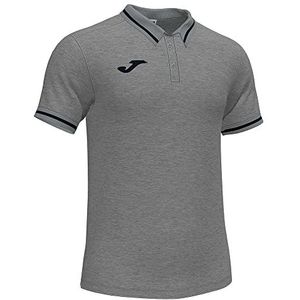 Joma 2XS Poloshirt met korte mouwen, comfort II, uniseks, volwassenen, grijs gemêleerd