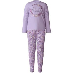 CALIDA Kinderpyjama voor meisjes, van 100% biologisch katoen, Lila Blauw, 128-134