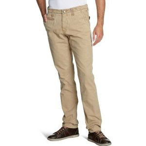 Tommy Hilfiger Heren Broek/Lang 857803835 / The New Chino Aged Twill GMD, Beige (Surf Tan), 33W x 34L