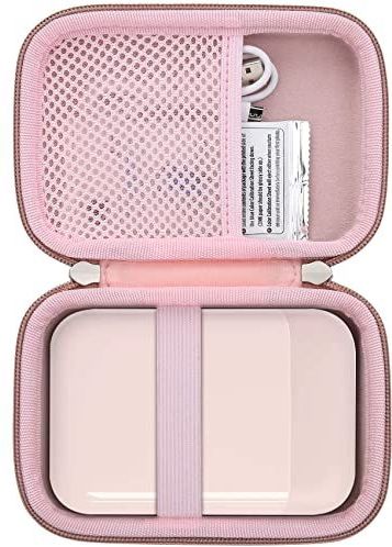 Khanka Hard Travel Case Compatibel met Liene 2 x 3 inch fotoprinter - Mini Instant draagbare fotoprinter, alleen hoesje (roze)
