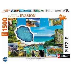 Nathan - Puzzel 1500 stukjes - Ansichtkaart van de Reunion - volwassenen en kinderen vanaf 14 jaar - Hoogwaardige puzzel - perfecte inbouw - ontsnappingscollectie - 87342